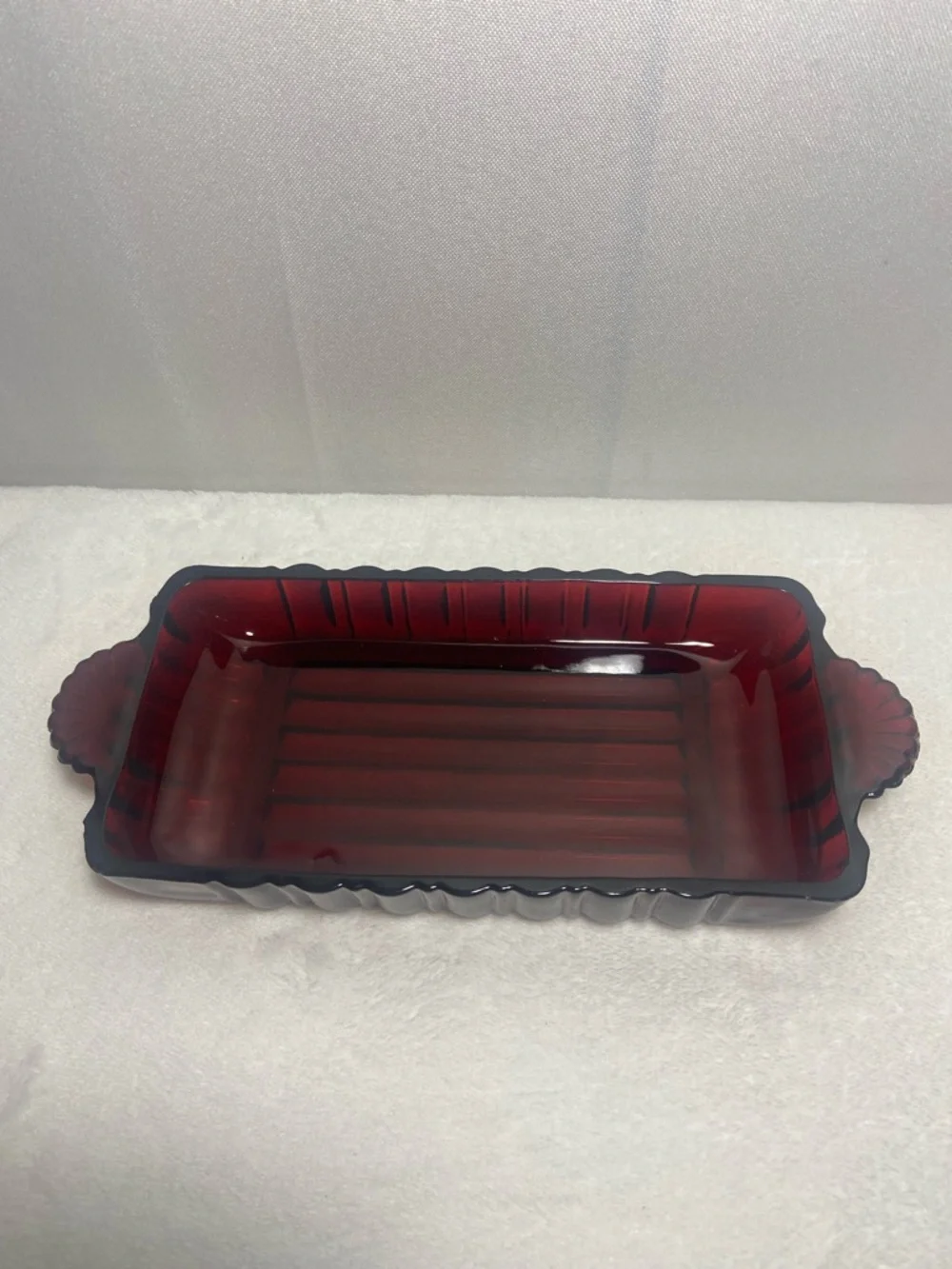 Anchor hocking ruby red rectangle dish